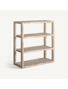 Estantería de Olmo Reciclado Blanco – Estilo Colonial... 2