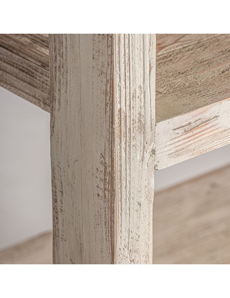 Estantería de Olmo Reciclado Blanco – Estilo Colonial Vintage de Vical Home