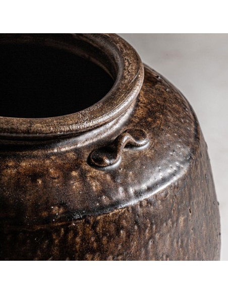 Jarrón Clark de Cerámica Marrón – Estética Colonial de Vical Home