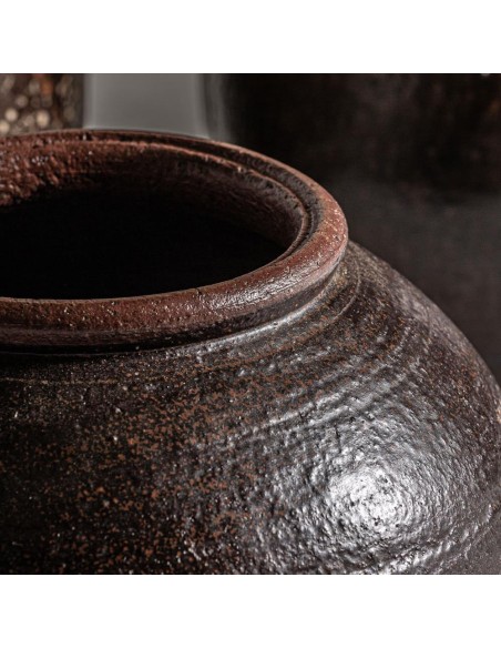 Jarrón Clark de Cerámica Marrón – Estética Colonial de Vical Home