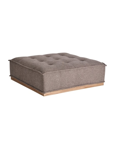 Puff marrón Vical Home en poliéster y madera de pino – 124x124 cm