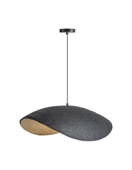 Lámpara de Colgar en Hierro Negro y Papel Maché Bronce | VICAL HOME