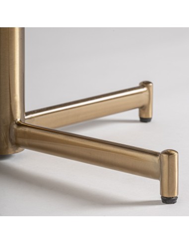 Mesa Bar Art Decó de Acero y Mármol Sintético –...