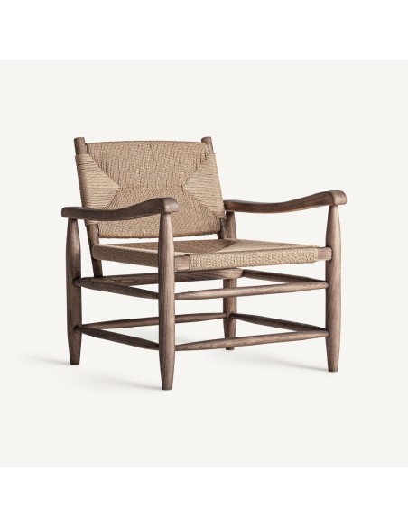 Sillón Driedorf de Estilo Clásico en Madera y Cuerda – Vical Home