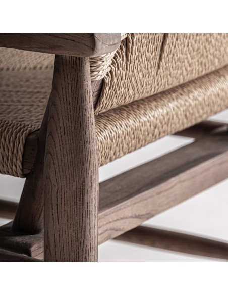 Sillón Driedorf de Estilo Clásico en Madera y Cuerda – Vical Home