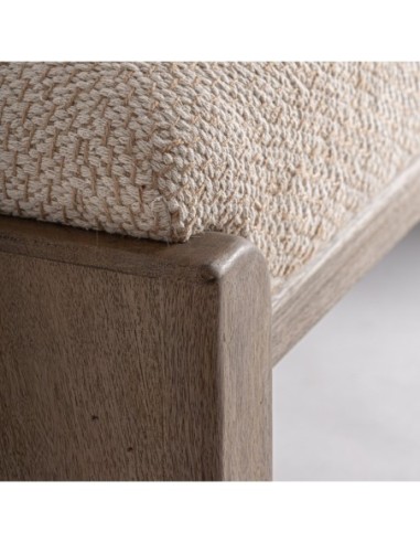 Pie de Cama Liermo Contemporáneo en Yute Blanco...