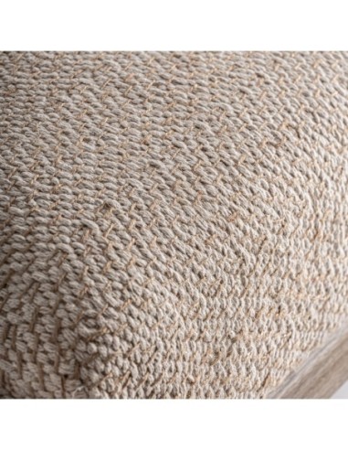 Pie de Cama Liermo Contemporáneo en Yute Blanco...