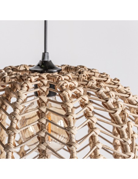 Lámpara de colgar plissé rattan