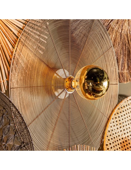 Aplique Redondo Colonial en Hierro Dorado Envejecido – Vical Home