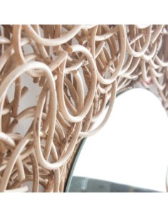 Espejo Redondo de Ratán Marrón – VICAL Home 2