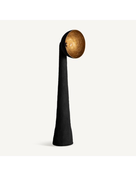 Lámpara de Pie Lierop Negra de Vical Home con Acabado Dorado