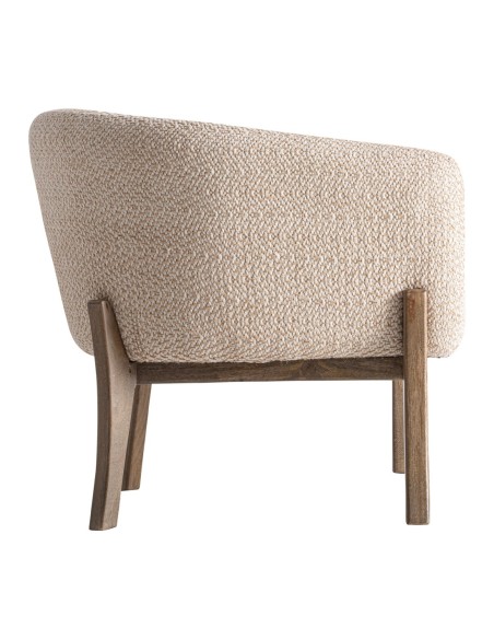 Sillón Liermo Contemporáneo en Yute Blanco Roto y Madera de Mango – Vical Home