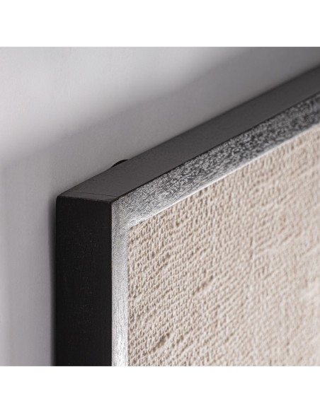 Cuadro Urzuri en yute y algodón con marco de madera de mango – Vical Home | 120x4x150 cm