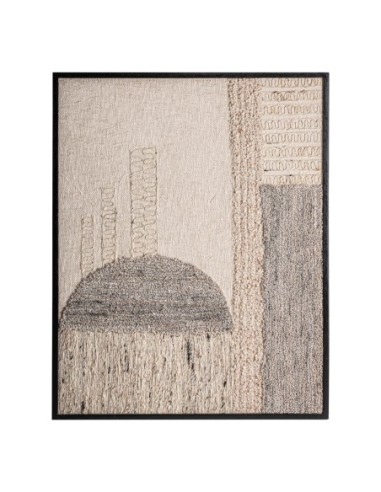 Cuadro Urzuri en yute y algodón con marco de...