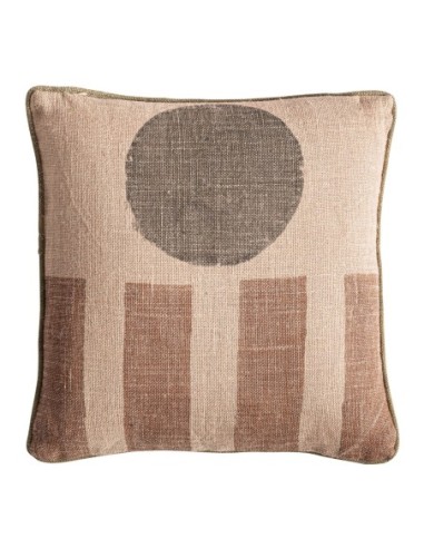 Cojín Amun de yute beige con fibra natural...