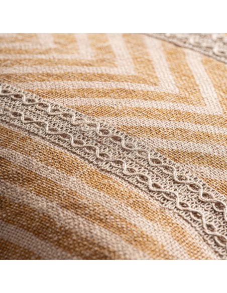 Cojín Osiris de yute beige y fibra natural ocre – Vical Home | 60x40 cm