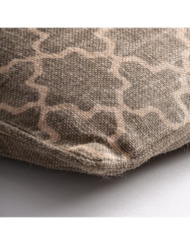 Cojín Nefer de yute beige y fibra natural verde...