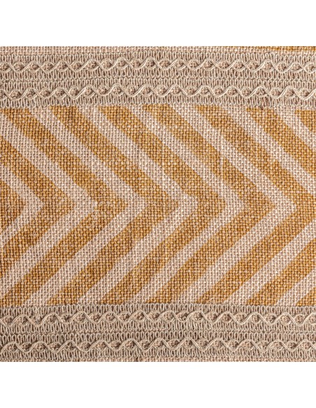 Cojín Osiris de yute beige y fibra natural ocre – Vical Home | 60x40 cm