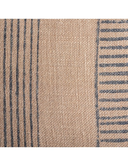 Cojín Khepri de yute beige con fibra natural negra – Vical Home | 45x20x45 cm