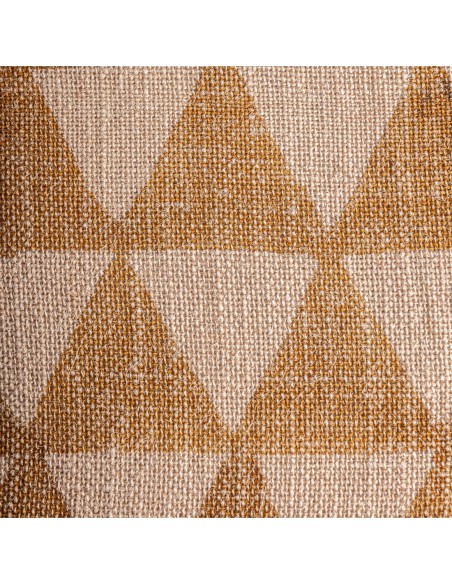Cojín Khonsu de yute beige y fibra natural ocre – Vical Home | 45x20x45 cm