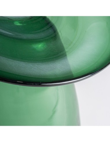 Jarrón Akari de Vidrio Verde Traslúcido – Vical...