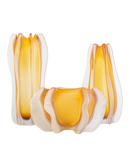 Jarrón Mizuki Vidrio Ámbar 19x19x35 cm – Vical Home