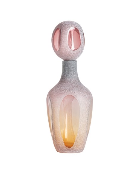 Jarrón Yaeko XL de Vidrio Rosa y Ámbar – Vical Home