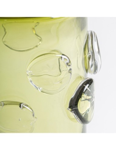 Jarrón Kio de Vidrio Verde Traslúcido – Vical Home