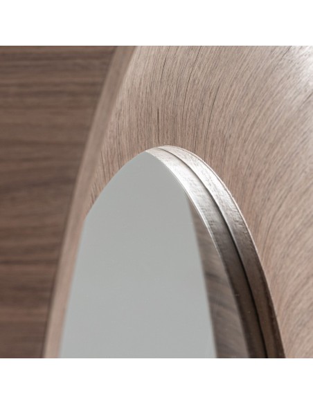 Espejo Zermatt Redondo de Vical Home en Nogal Claro