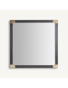 Espejo Delmont de Vical Home en Fresno Negro y Detalles...