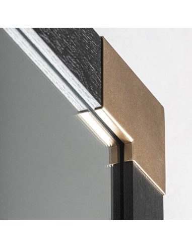 Espejo Delmont de Vical Home en Fresno Negro y...