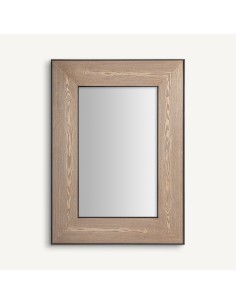 Espejo Lugano de Vical Home en Fresno Marrón Claro con...