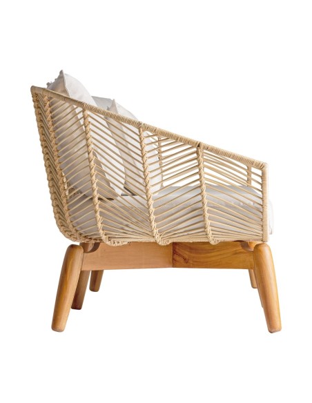 Sofá plissé rattan