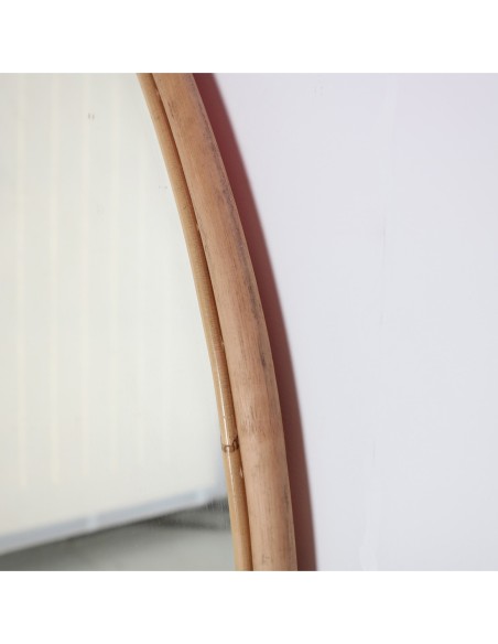 Espejo Bannhe en bambú marrón Ø160 cm