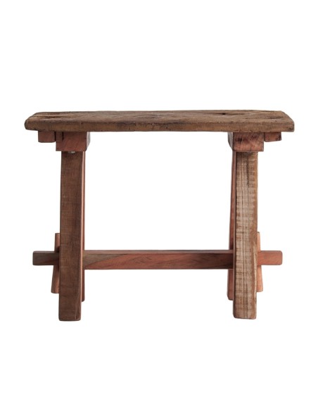 Taburete Artesanal de Madera Reciclada – Vical Home
