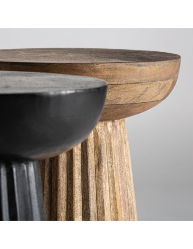 Mesa auxiliar plissé wood