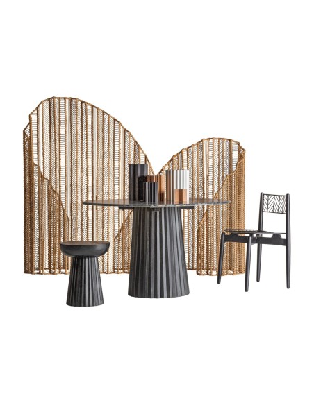 Mesa auxiliar plissé wood