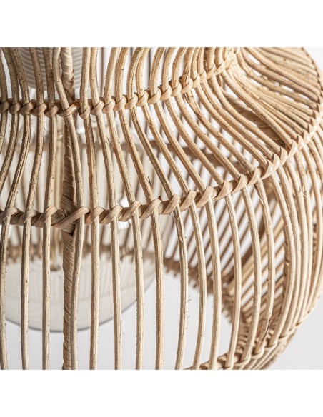 Lámpara colgante Vialotte de Vical Home – Lámpara boho de ratán marrón 86 cm