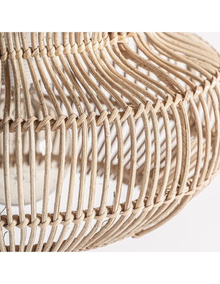 Lámpara colgante Vialotte de Vical Home – Lámpara boho de ratán marrón 54 cm