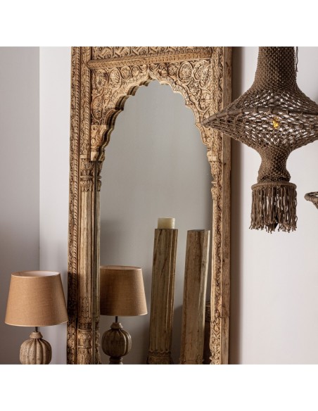Espejo Argeen de Vical Home en madera de teka envejecida – Diseño étnico y artesanal