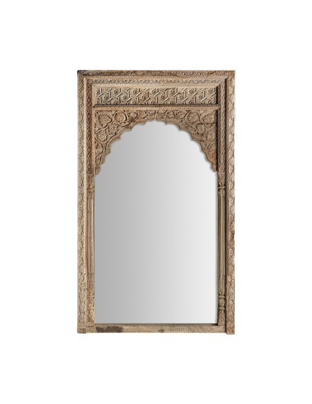 Espejo argeen de Madera de Teka Natural Envejecida – Estilo Étnico | Vical Home