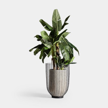 Macetero j/2 plissé metal