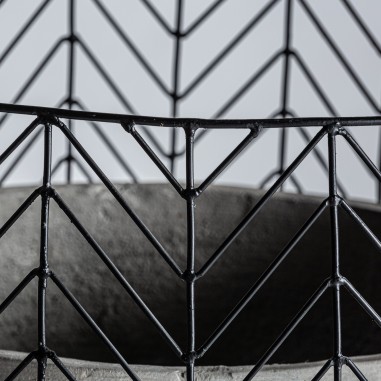 Macetero j/2 plissé metal