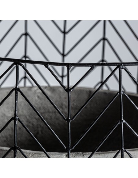 Macetero j/2 plissé metal