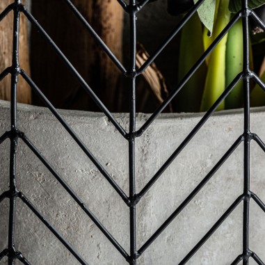 Macetero j/2 plissé metal