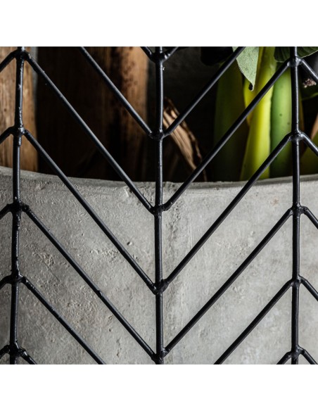 Macetero j/2 plissé metal