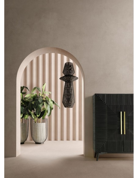 Macetero j/2 plissé metal