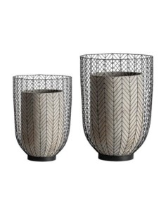 Macetero j/2 plissé metal