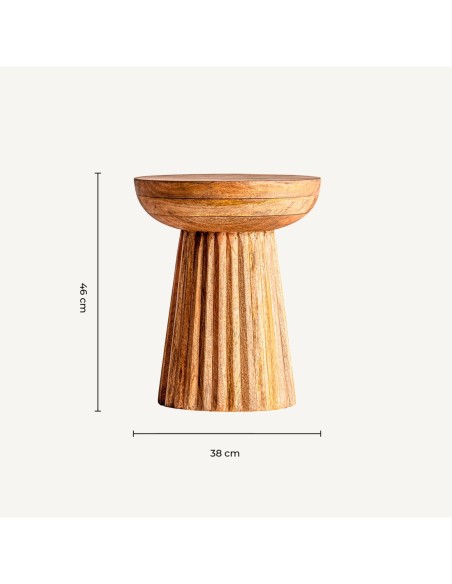 Mesa auxiliar plissé wood