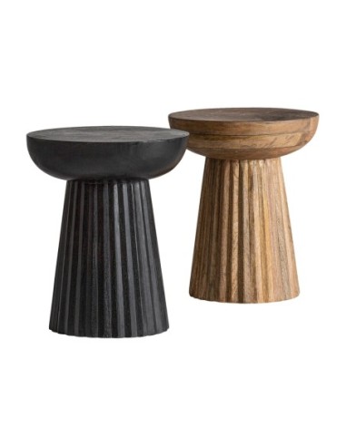 Mesa auxiliar plissé wood